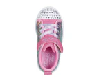 Skechers Toddler Girls' Twinkle Toes: Twinkle Sparks Sequin Party Light-Up Sneakers - Pink/Multi