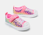 Skechers Girls' Twinkle Toes: Twinkle Sparks Sequin Party Light-Up Sneakers - Pink/Multi