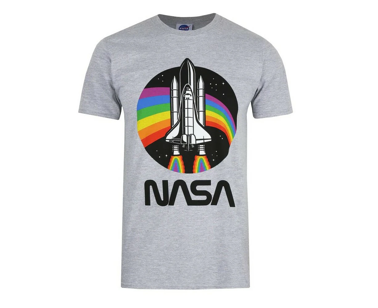 NASA Mens Rainbow T-Shirt (Sports Grey) - TV484