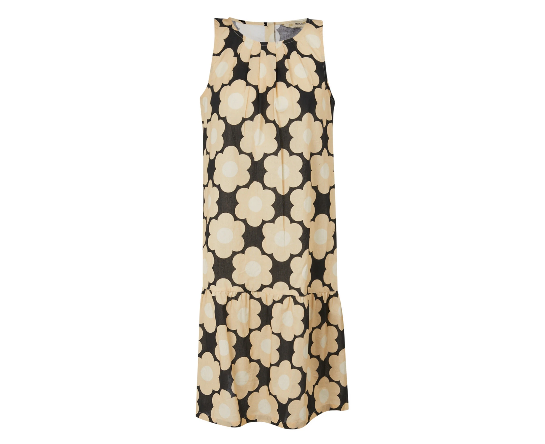 Regatta Womens Orla Kiely Sixties Daisy Sleeveless Summer Dress (Black) - RG10966