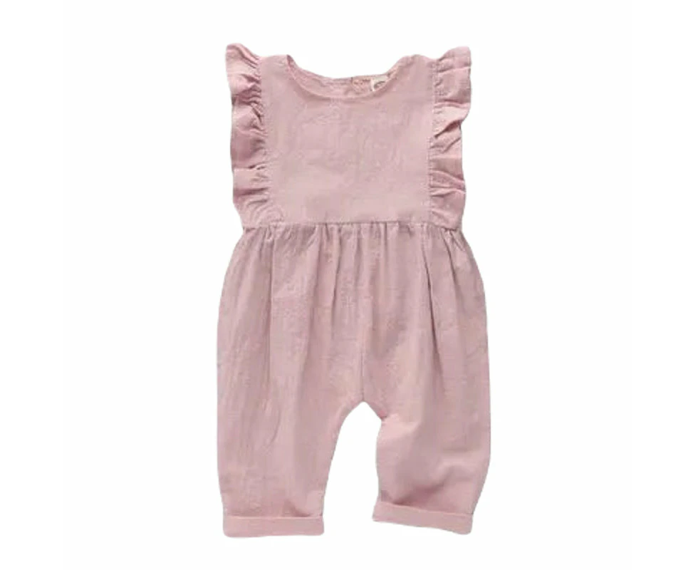 Baby Girl Pink Jellyfish Sleeveless Jumpsuit