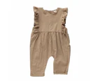 Baby Girl Beige Jellyfish Sleeveless Jumpsuit