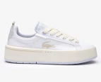 Lacoste Women's Carnaby Platform Monogram Leather Sneakers - White lt Trqs