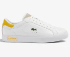 Lacoste Women's Powercourt Leather Sneakers - White/Yellow