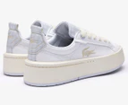 Lacoste Women's Carnaby Platform Monogram Leather Sneakers - White/Turquoise