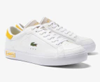 Lacoste Women's Powercourt Leather Sneakers - White/Yellow