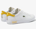 Lacoste Women's Powercourt Leather Sneakers - White/Yellow