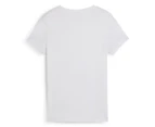 Puma Girls' Essentials+ Script Metallic Tee  / T-Shirt / Tshirt - Silver Mist