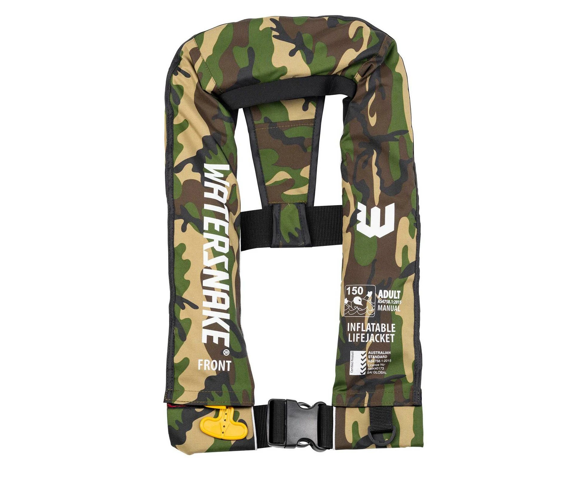 Watersnake Manual Inflatable Life Jacket PFD Level 150 #Camo