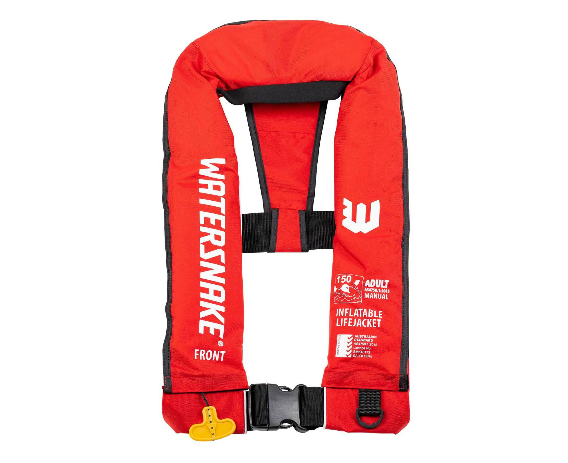 Watersnake Manual Inflatable Life Jacket PFD Level 150 #Red