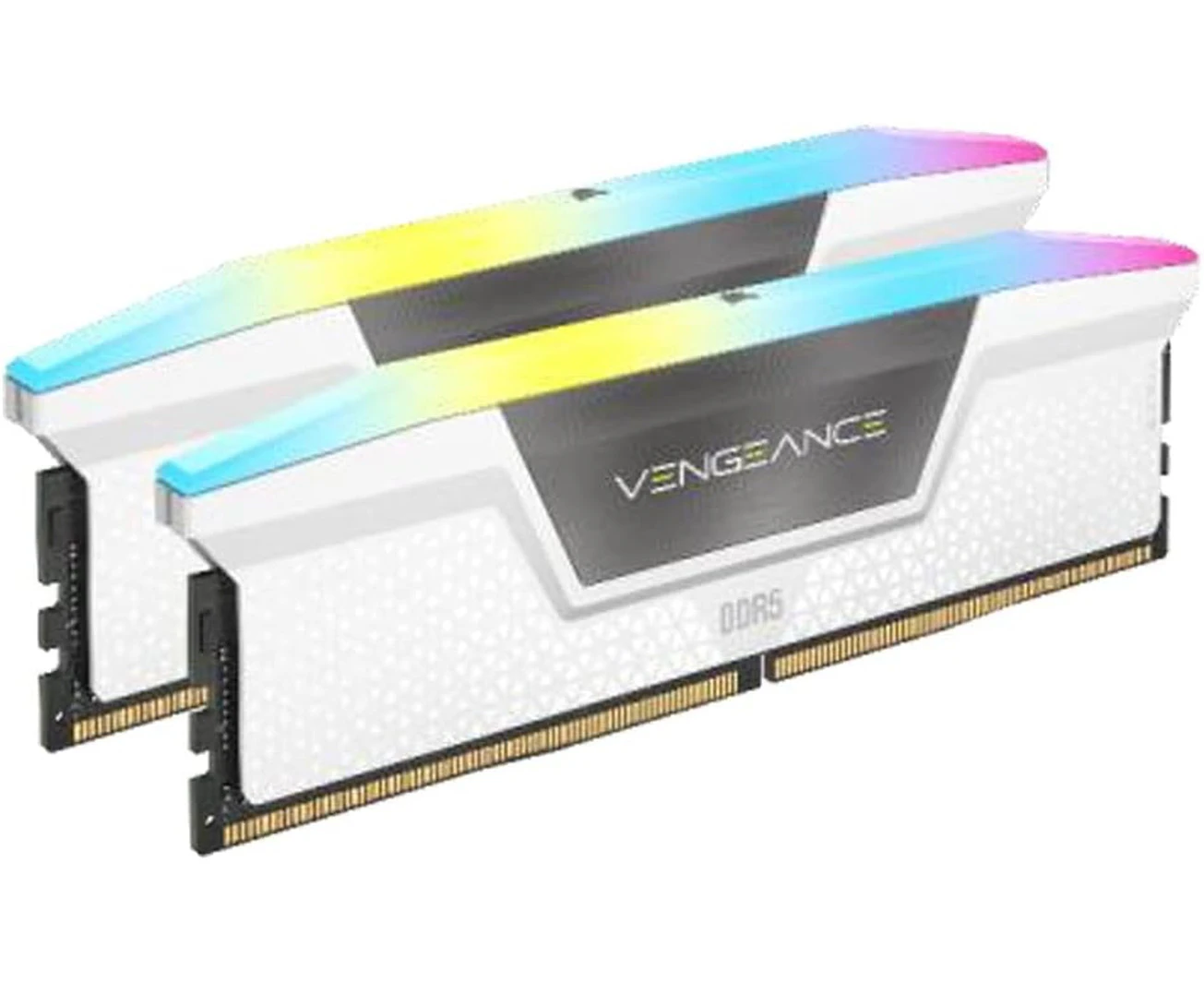 CORSAIR Vengeance RGB DDR5 RAM 64GB (2x32GB) 6000MHz CL30 Intel XMP iCUE Compatible Computer Memory - White (CMH64GX5M2B6000C30W)