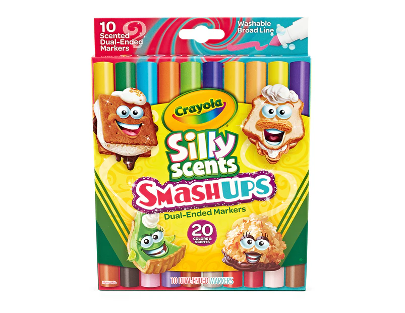 Crayola Silly Scents Smash Ups Dual Ended Markers 10-Pack