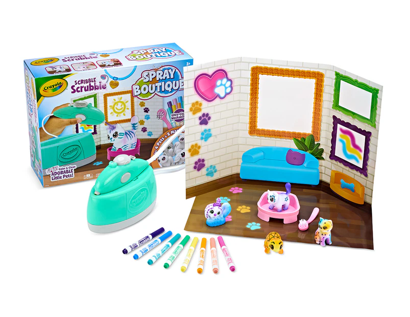 Crayola Scribble Scrubbie Pets Spray Boutique Activity Set