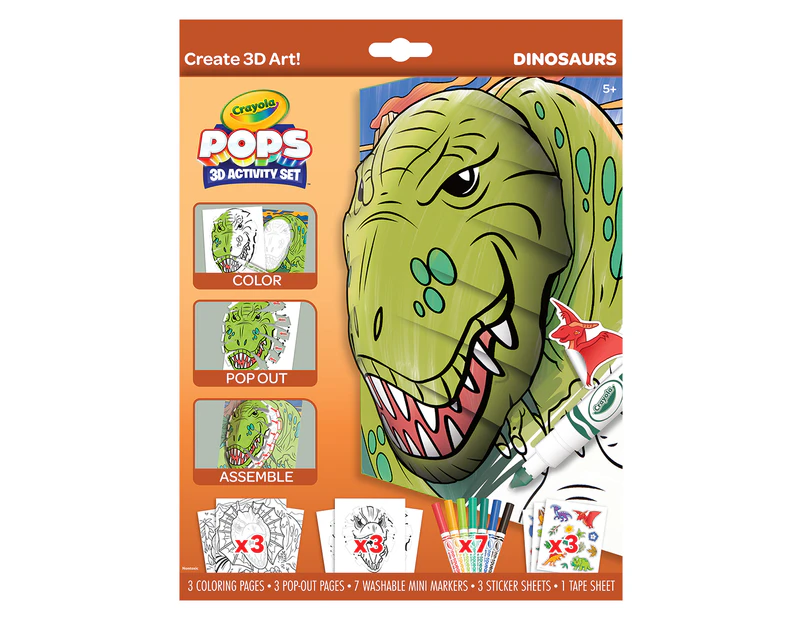 Crayola Dinosaurs POPS 3D Activity Set