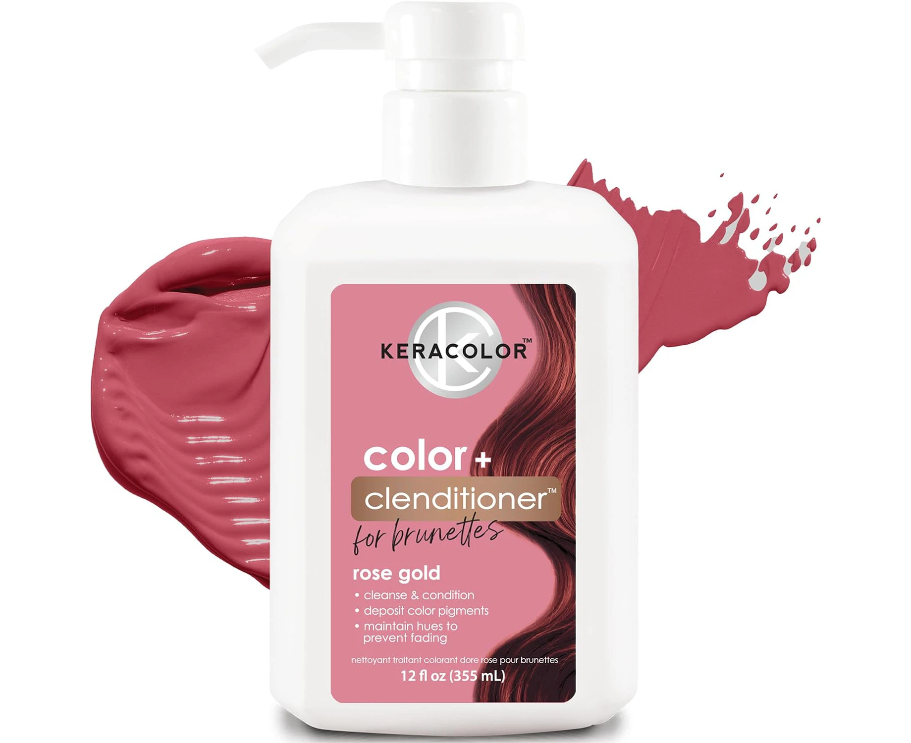 Keracolor Color Clenditioner For Brunettes 355ml - Rose Gold