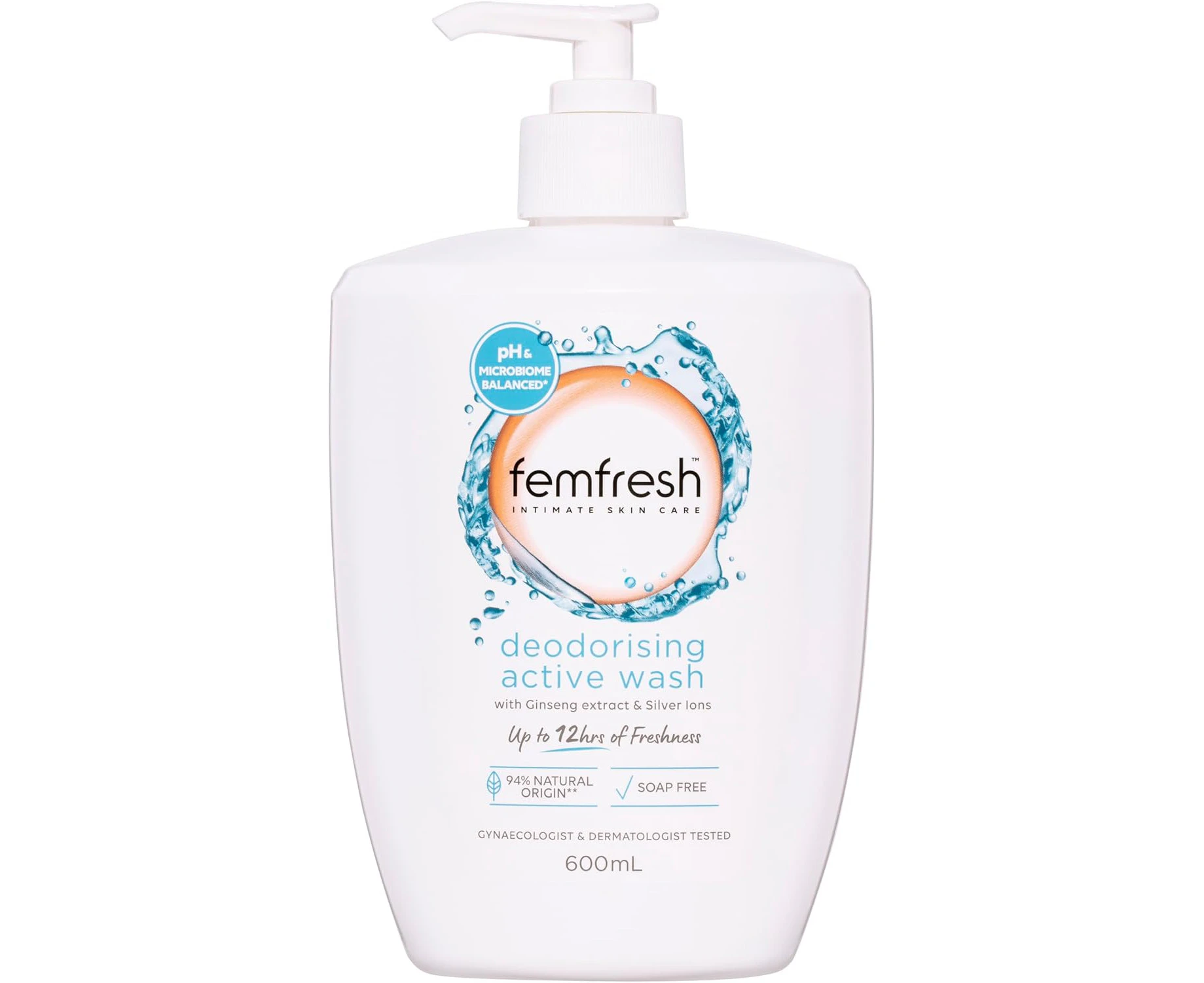 femfresh Deodorising Active Intimate Wash 600ml