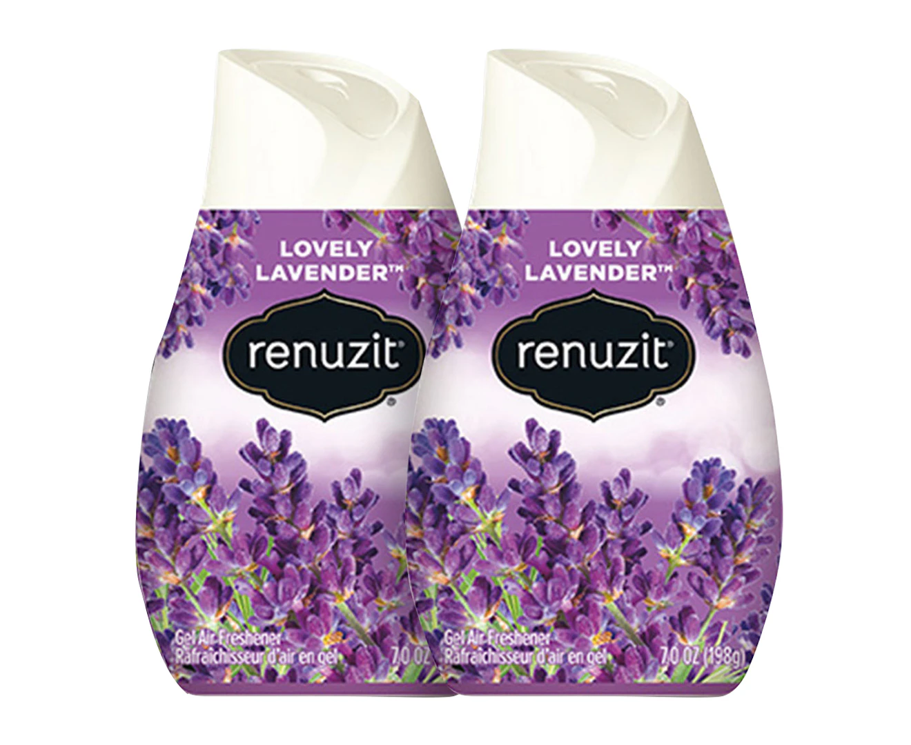 2 x Renuzit Gel Air Freshener Cone 198g - Lovely Lavender