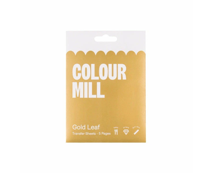 5pk Colour Mill 23K Gold Leaf Sheets