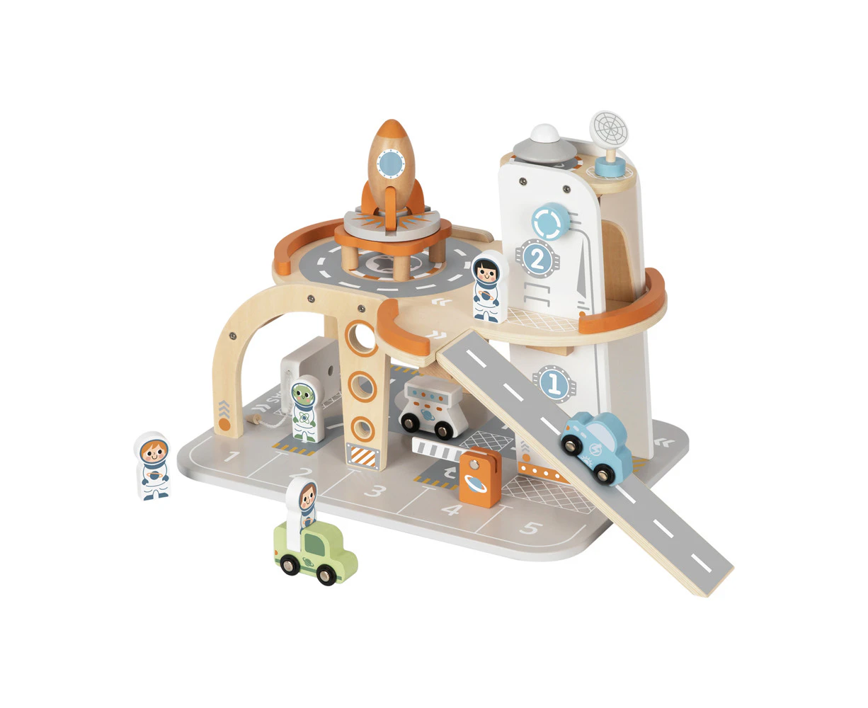 Tooky Toy Wooden Space Station Kids/Children Educational Toy Playset 3y+