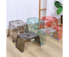 Transparent Plastic Stool, Bathroom Stool, Thickened Stool, Household Non Slip Bathtub Stool, Cleaning Stool,Grey30*26*27Cmtransparent Yuanbao Style