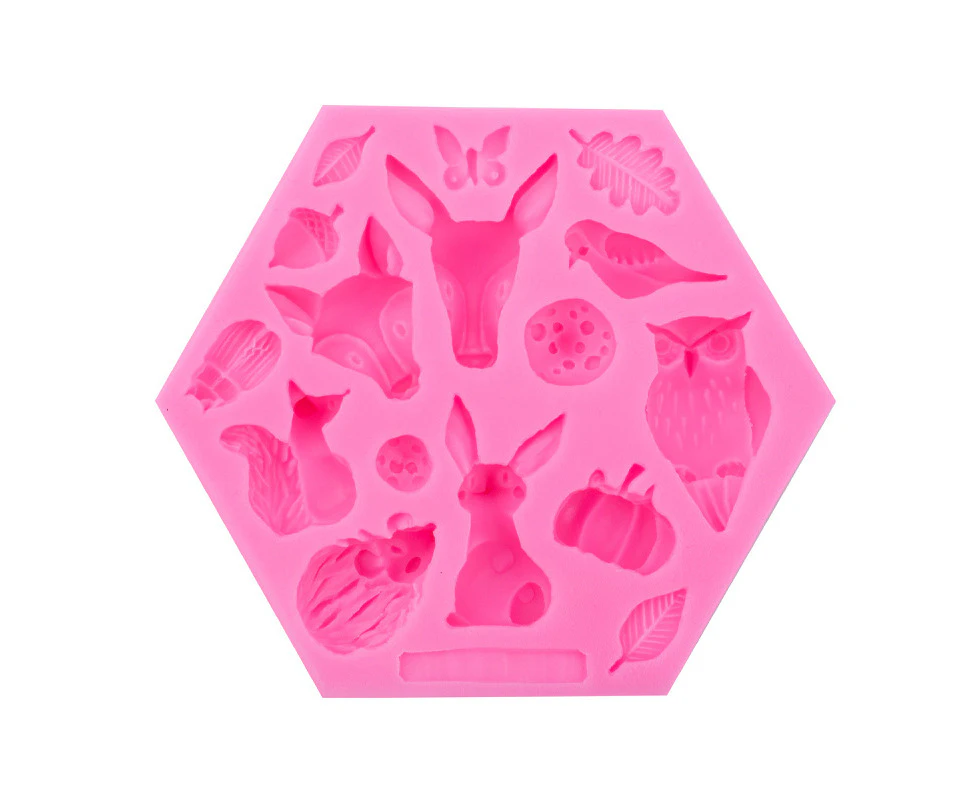 3D Various Animals Shape Moulds Fondant Nonstick Baking Cake Mold Chocolate Cupcake Baking Mold Muffin Cup Soap Mould Candy Jelly