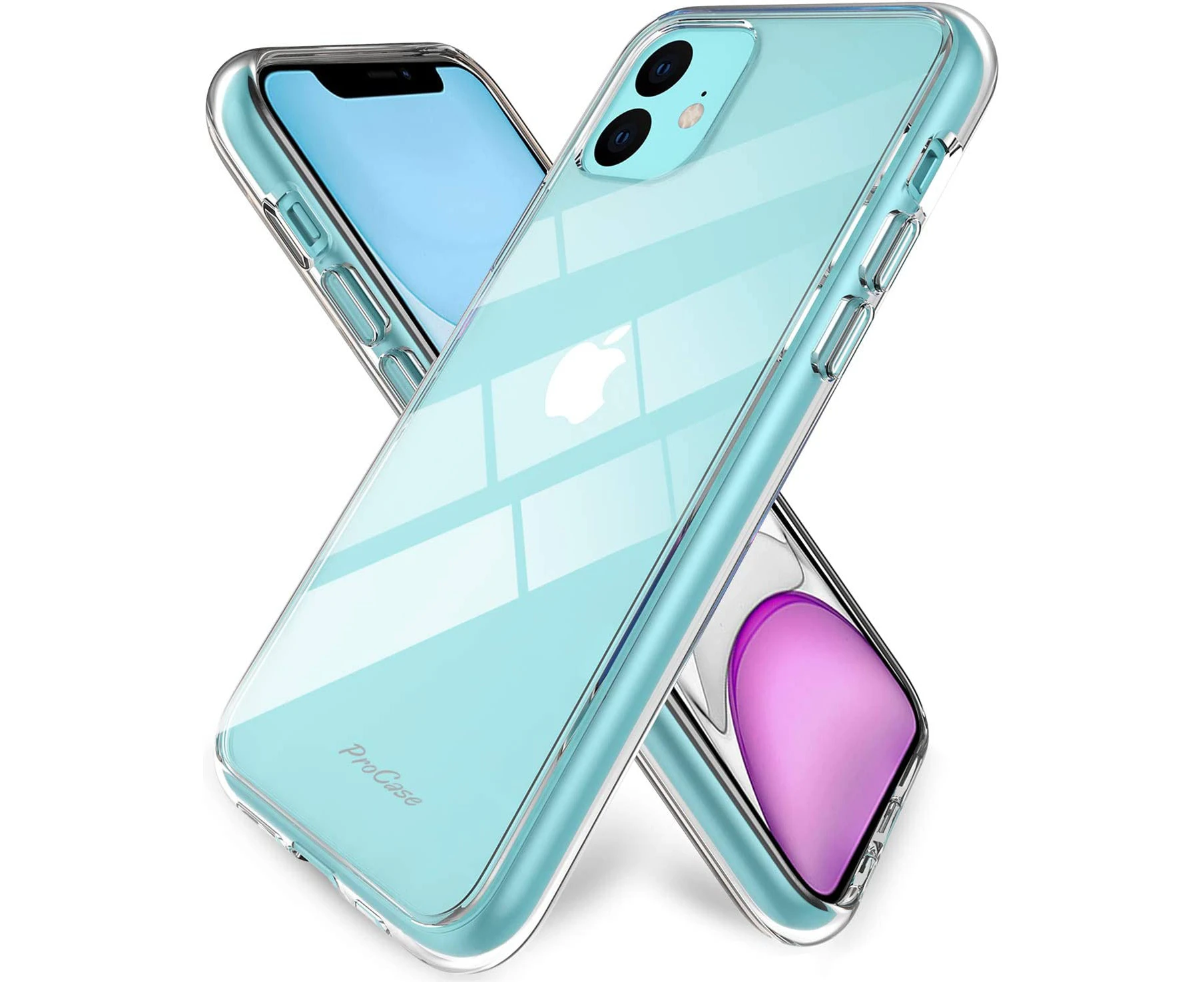 ProCase iPhone 11 Case Clear, Hybrid Slim Crystal Clear Case Shock-Absorption Anti-Scratch Bumper Cover Protective Case with Soft TPU + Hard PC Back Cover