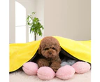 Coral Fleece Pet Absorbent Towel Quick-Drying Dog Bathing Large Medium Small Cat Soft Bath Towel,Grayish Yellow  70*140Cm