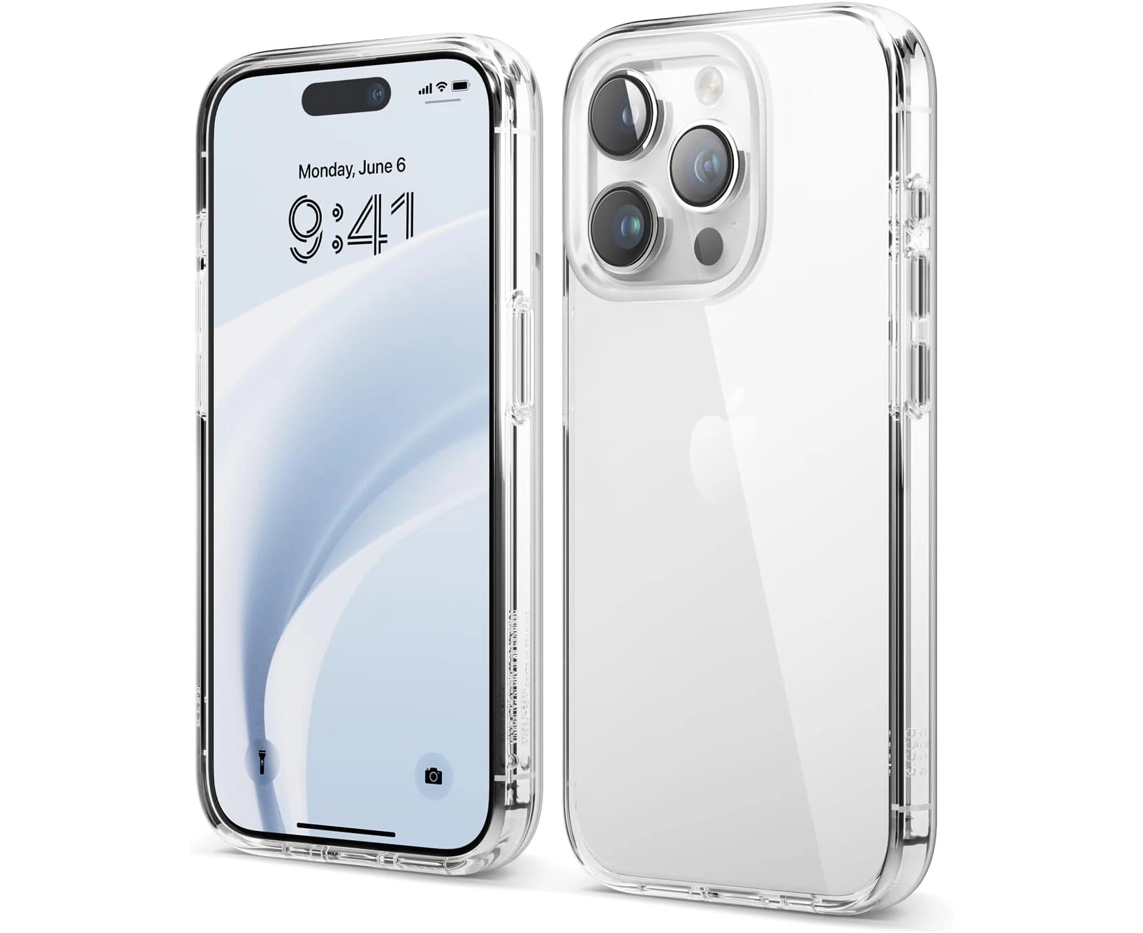 elago Hybrid Clear Case Compatible with iPhone 15 Pro Case, Crystal Clear Cover, PC + TPU Hybrid Technology, US Military Grade Drop Protection, Reduced Yel