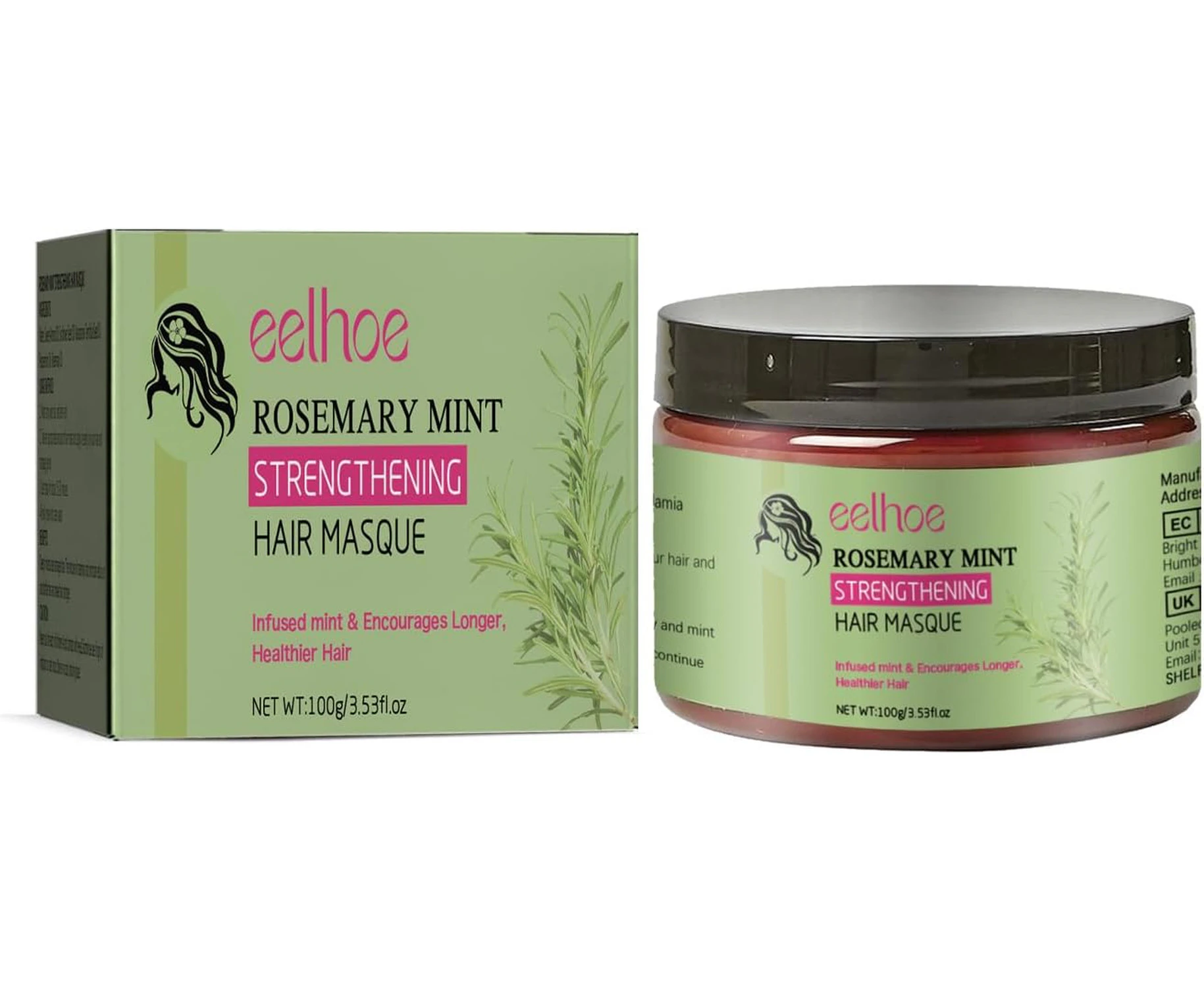 Rosemary Mint Hair Mask 100G Hair Treatment,Revitalize and Strengthen Your Hair