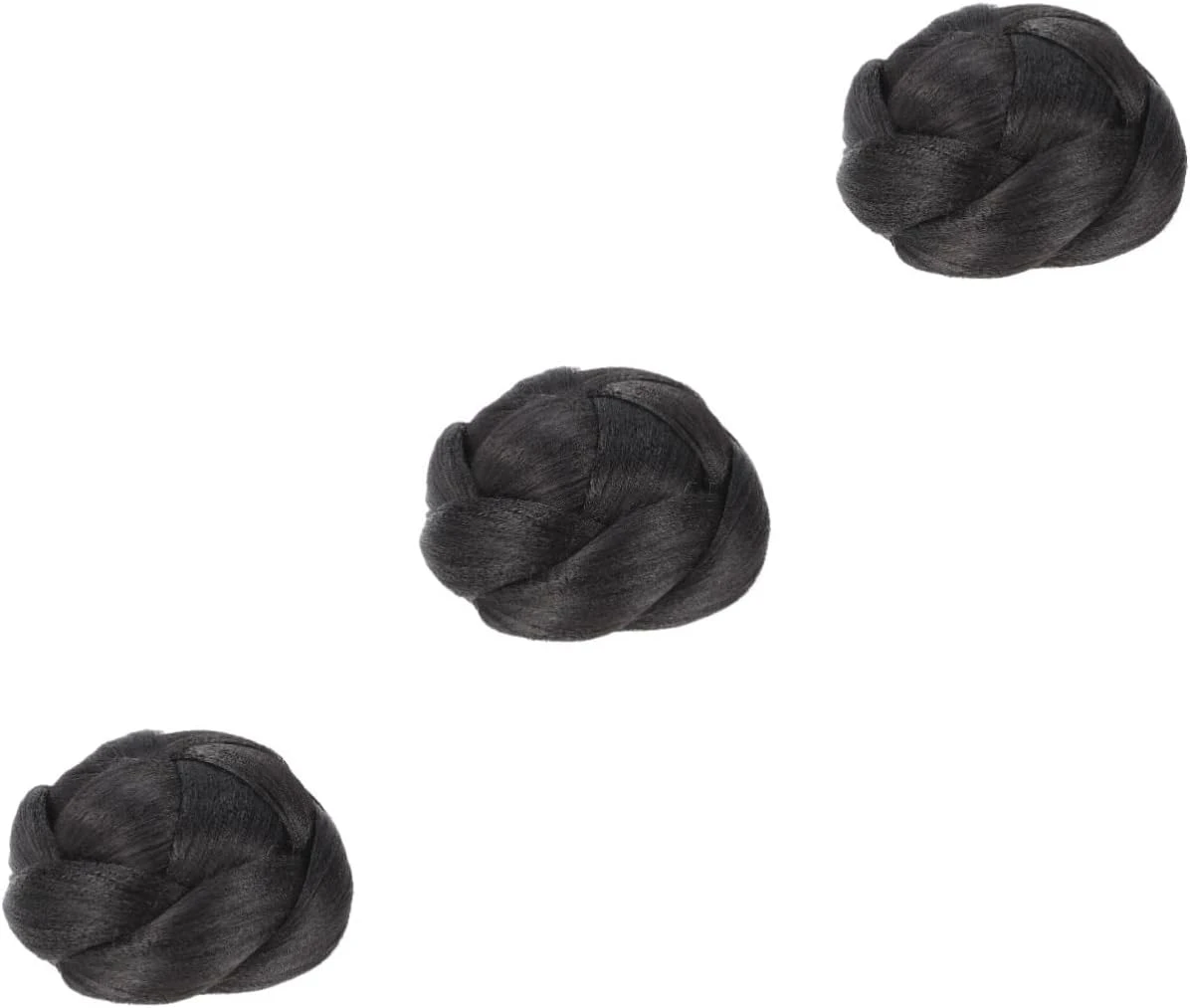 BIUDECO 3pcs hair bun womens wigs short wig gabor wigs for women clip on ponytails for women hat hair wigs for women hair chignon bun chignon hairpiece dre