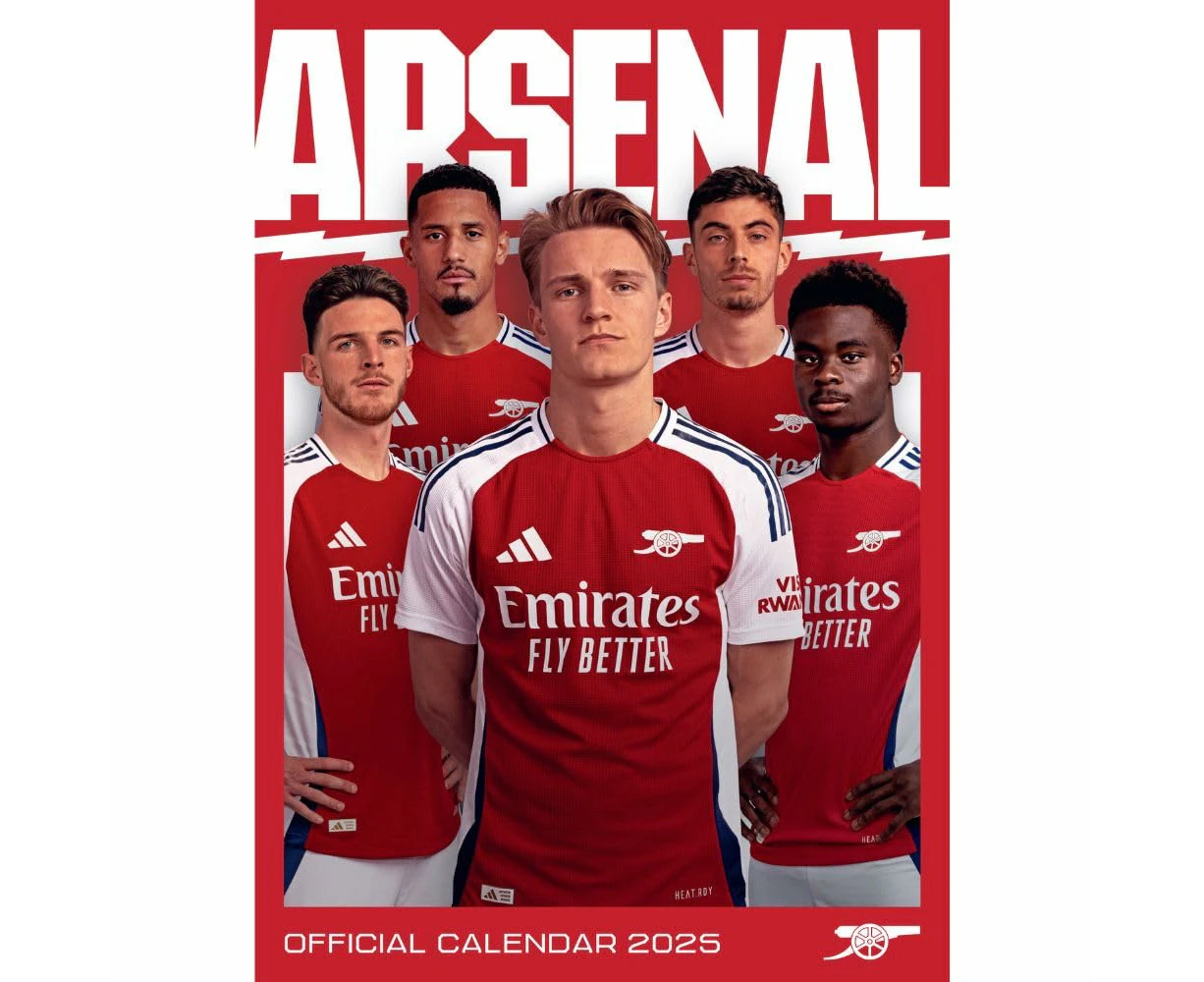 Arsenal FC 2025 A3 Wall Calendar (Multicoloured) - TA12781