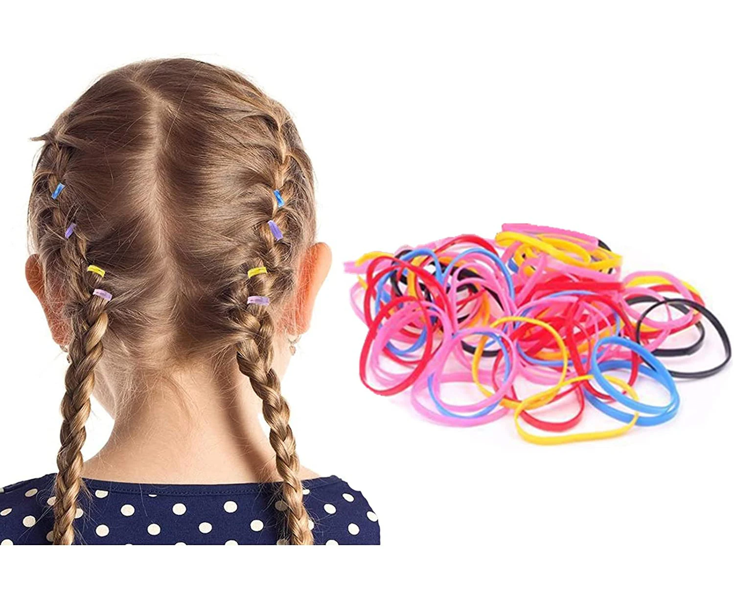 100 PCS Toddler Elastic Hair Ties Proxima Direct Small Mini Colorful Rubber Bands Elastic Hair Accessories Elastic Bands for Kids Baby Girls women Ponytail