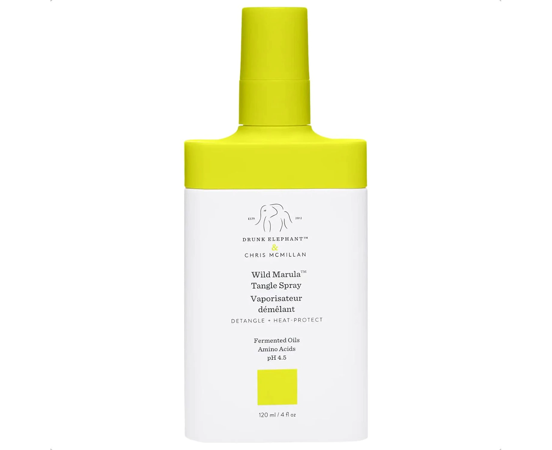 Drunk Elephant Wild Marula Tangle Spray. Weightless and Heat-Protectant Detangler for Hair (120 mL / 4 Fl Oz)