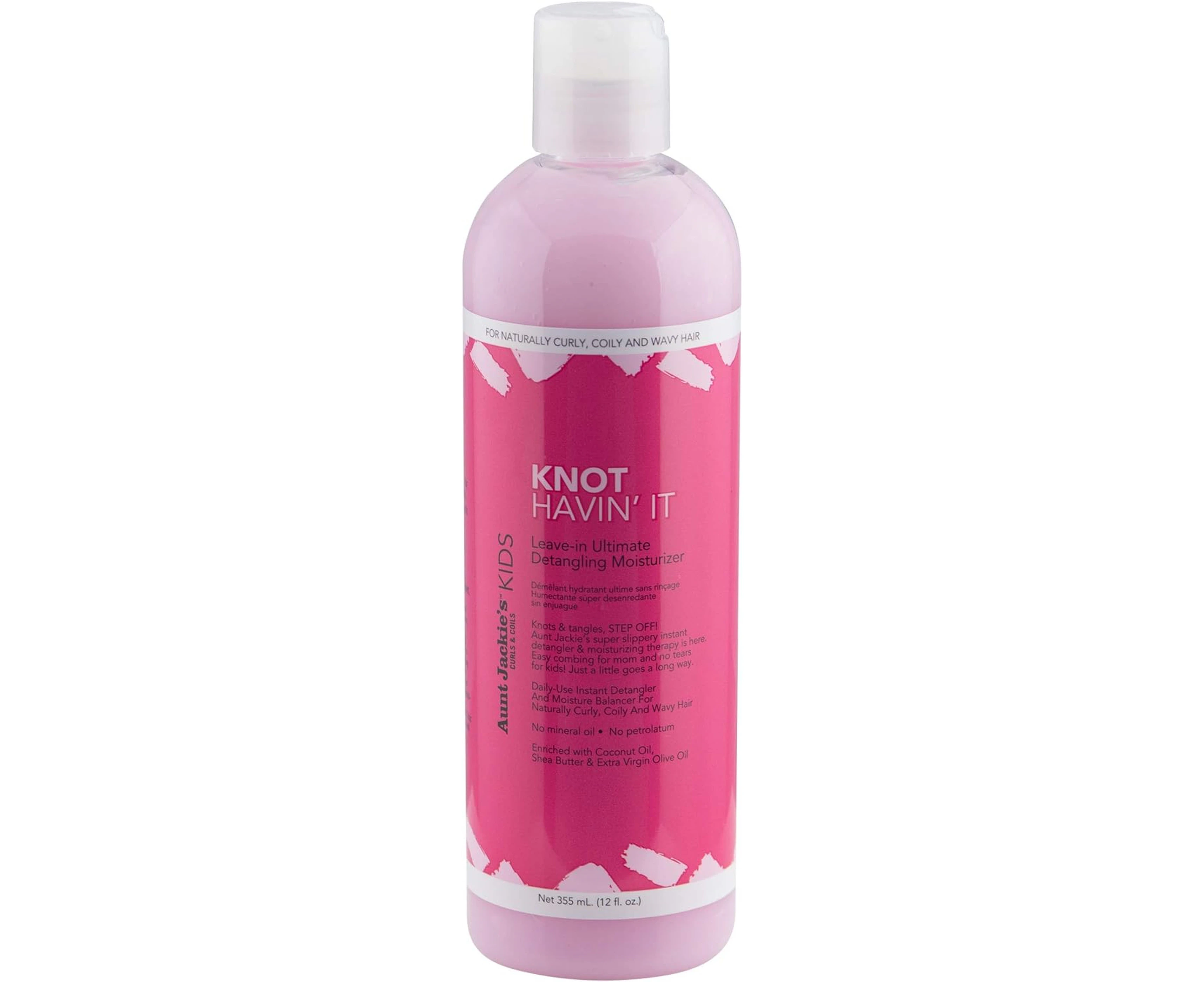 Aunt Jackie's Girls Knot Havin' It, Leave-in Ultimate Hair Detangler, For Daily Use for Naturally Curly Hair, 12 Ounce Bottle