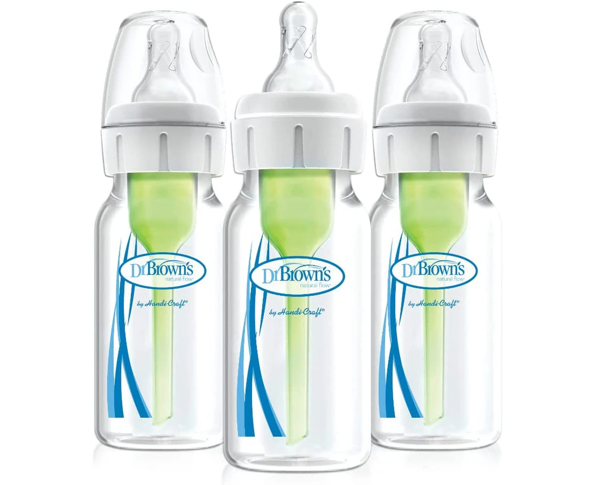 Dr. Brown's Options Plus with Level 1 Teat Feeding Bottle 3 Pack, 120 ml