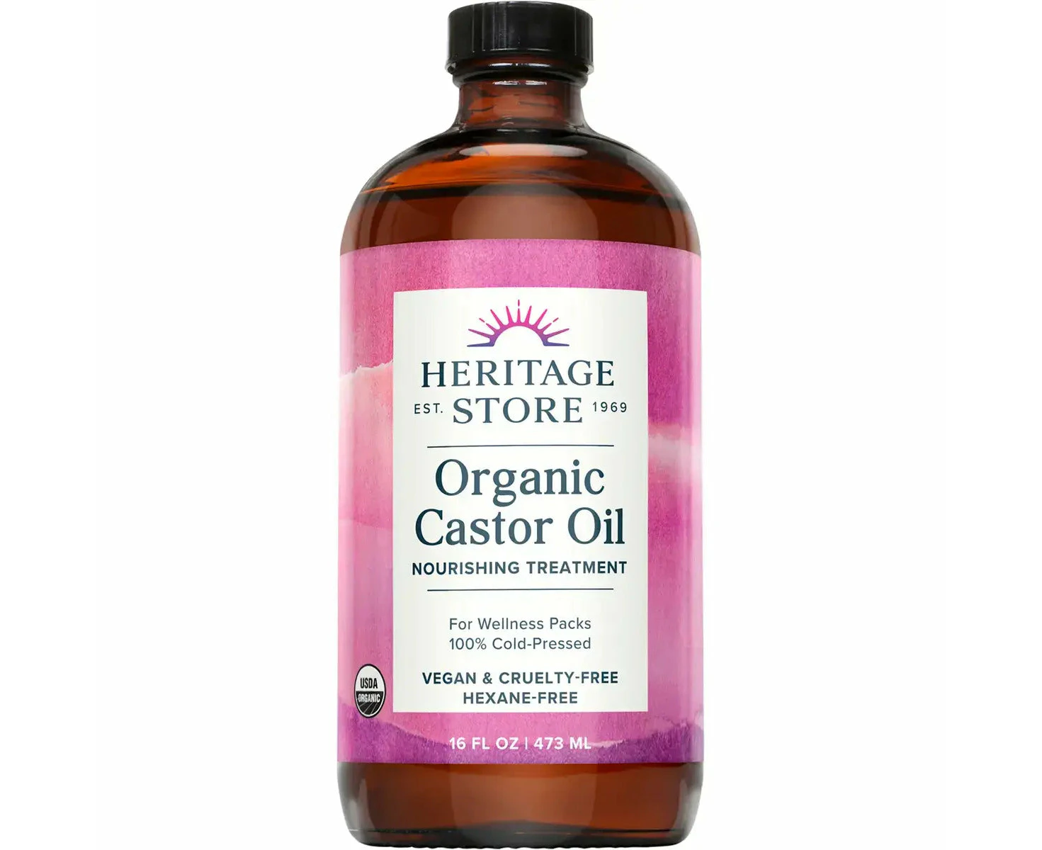 HERITAGE STORE Organic Castor Oil 473ml