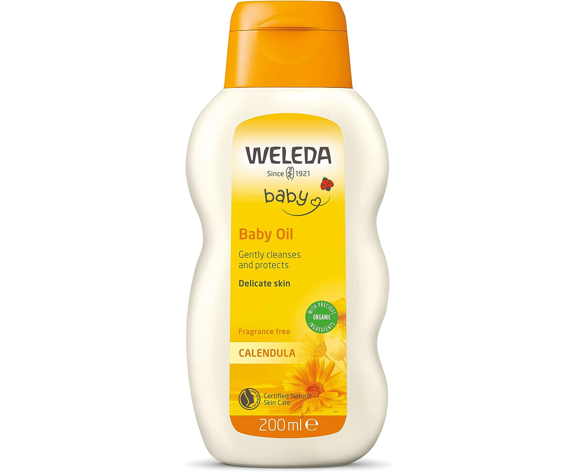 WELEDA Calendula Fragrance Free Baby Oil, 200ml