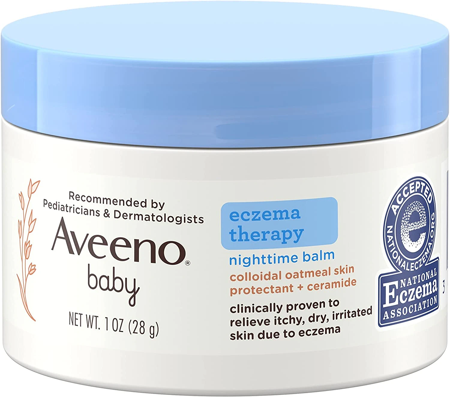 Aveeno Baby Eczema Therapy Nighttime Balm, 1 Oz