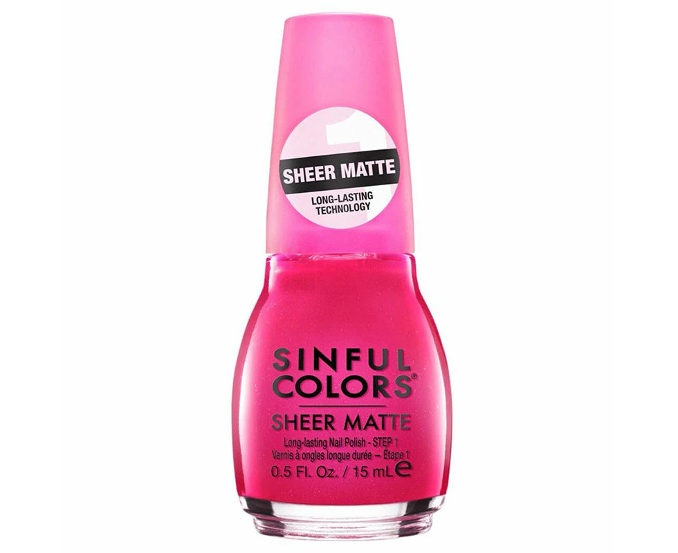 Sinful Colors Sheer Matte Nail Polish Hot Pink Tights