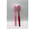 Big Toothbrush Bathbrush Bath Rub Back Big Toothbrush Hanging Bath Cleaning Soft Brush,Red