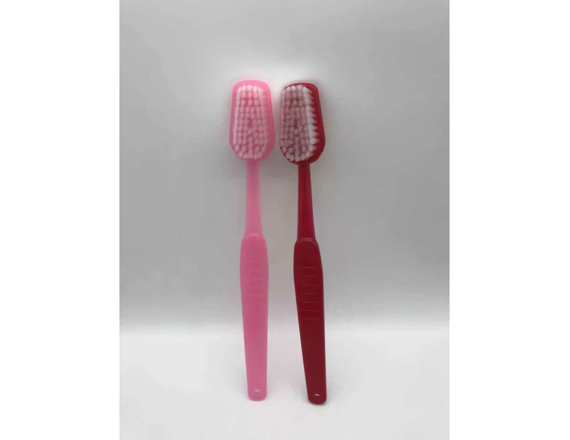 Big Toothbrush Bathbrush Bath Rub Back Big Toothbrush Hanging Bath Cleaning Soft Brush,Red