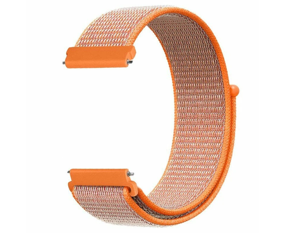 Garmin Forerunner 955 Nylon Sports Loop Watch Straps - 6 - Spicy Orange