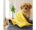 Coral Fleece Pet Absorbent Towel Quick-Drying Dog Bathing Large Medium Small Cat Soft Bath Towel,Grey Purple30*60Cm