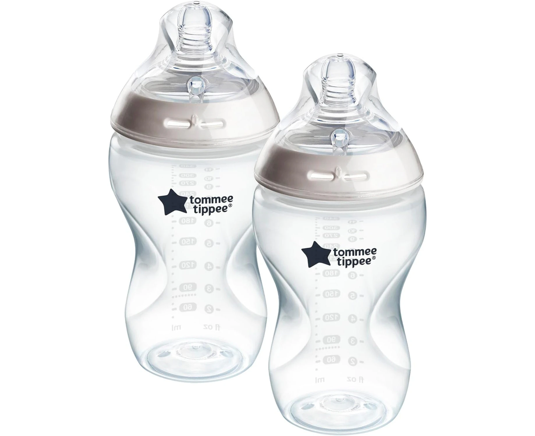 Tommee Tippee Baby Bottles, Natural Start Anti-Colic Baby Bottle with Medium Flow Breast-Like Teat, 340ml, 3m+, Self-Sterilising, Baby Feeding Essentials,