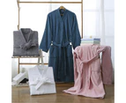 Hotel Cotton Bathrobe Women'S Nightgown Spring And Autumn Towel Material Long Cotton Absorbent Bathrobe Men'S Plus Size,Peacock Bluel