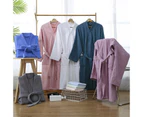 Hotel Cotton Bathrobe Women'S Nightgown Spring And Autumn Towel Material Long Cotton Absorbent Bathrobe Men'S Plus Size,Peacock Bluel