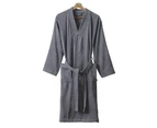 Hotel Cotton Bathrobe Women'S Nightgown Spring And Autumn Towel Material Long Cotton Absorbent Bathrobe Men'S Plus Size,Peacock Bluel