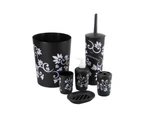 Printed Bathroom Suit Wash Bathroom Set Plastic Bathroom Set Round Toothbrush Cup Utensils Toilet Brush Six-Piece Set,T217