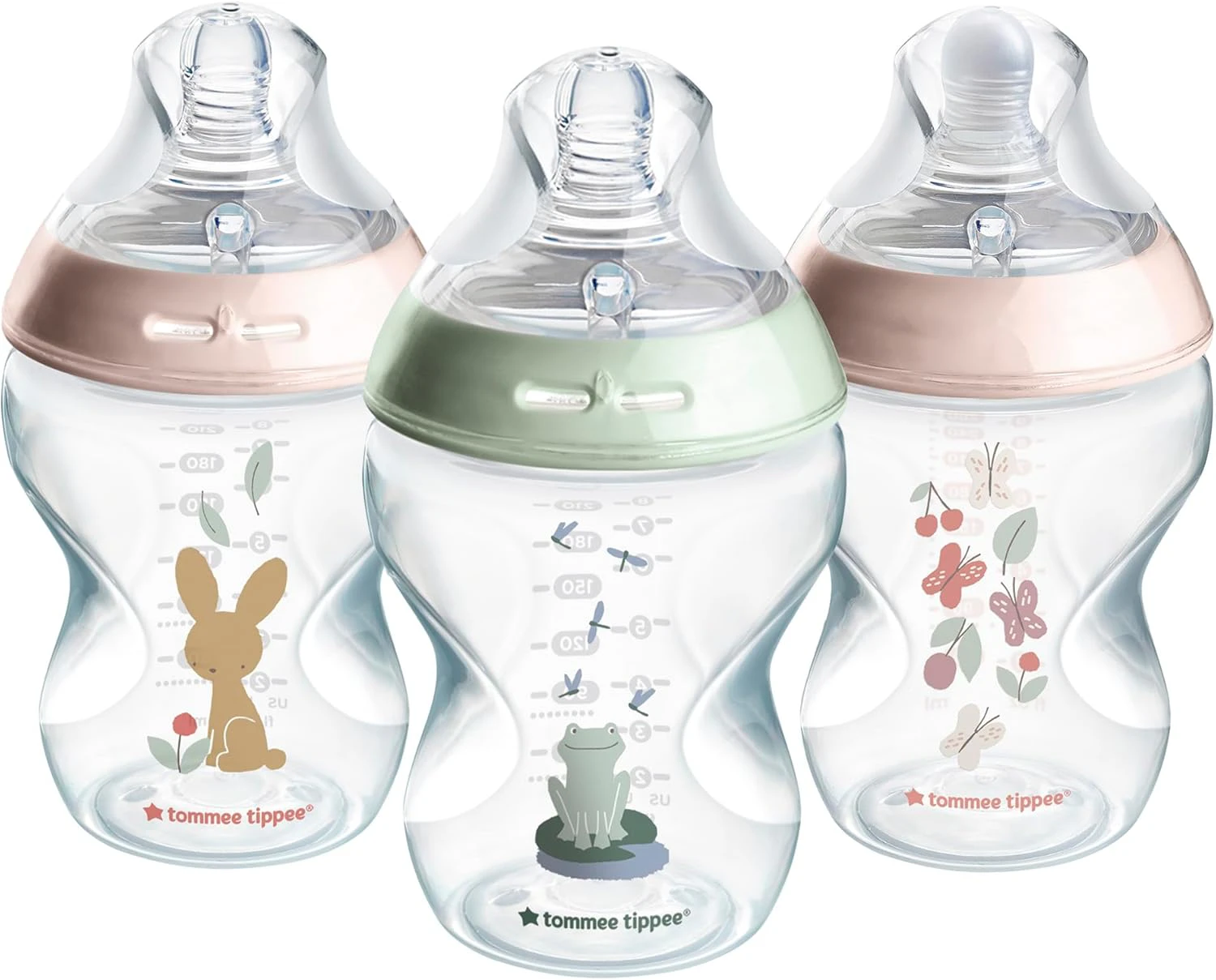 Tommee Tippee Baby Bottles, Natural Start Anti-Colic Baby Bottle with Slow Flow Breast-Like Teat, 260ml, 0m+, Self-Sterilising, Baby Feeding Essentials, De