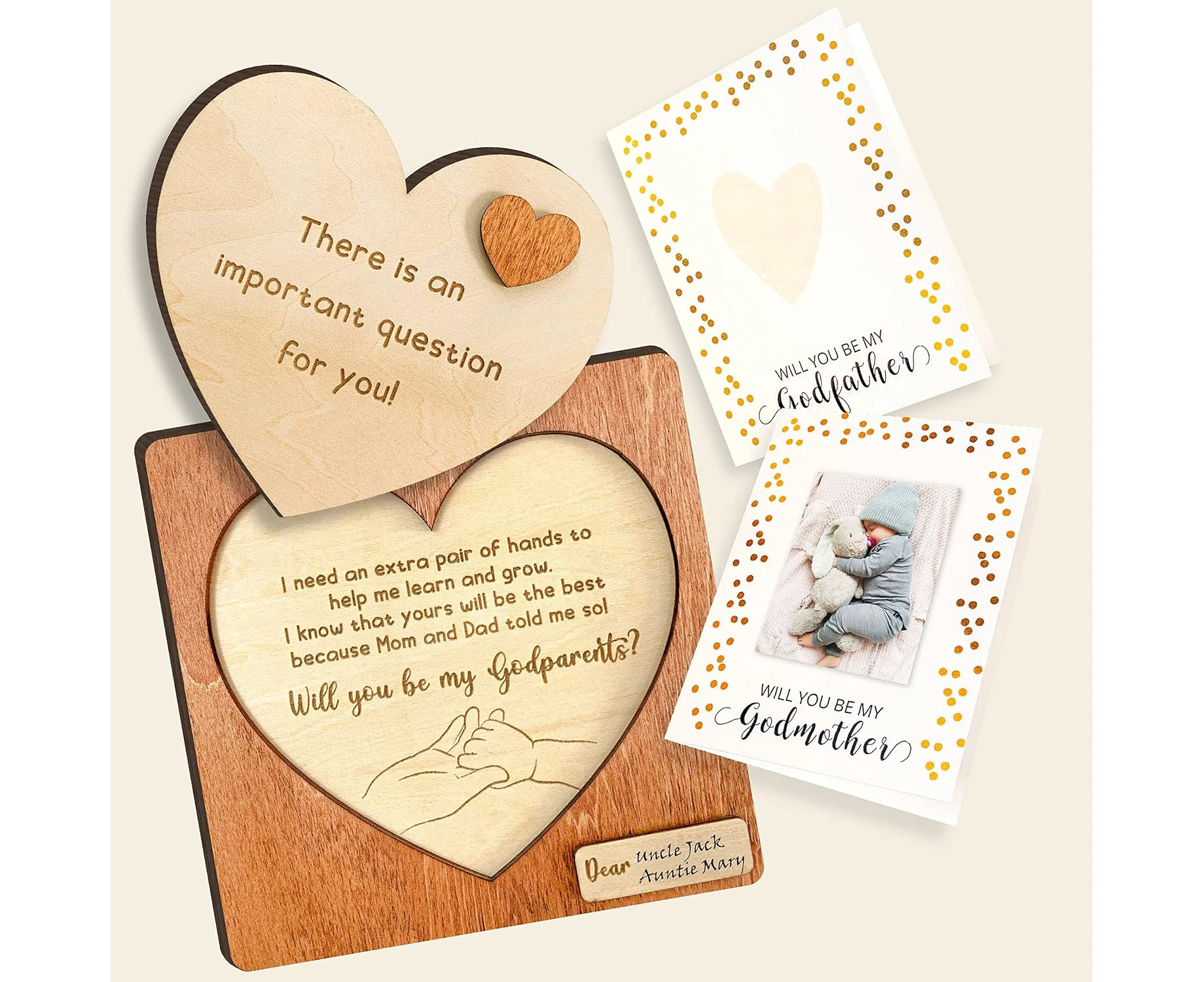 97 DECOR Will You Be My Godparents Proposal Gift - God Parents Presents Proposal Ideas, Godparent Gifts from Godchild for Baptism, Godparents Proposal Card